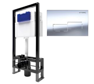 SET Инсталляция Sava Free Standing + клавиша смыва BETTOSERB SFS40006482 хром глянец BRICKS